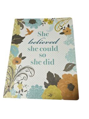 She Believed She Could So She Did Notebook Journal Diary 120 Lined Pages 6.5x5